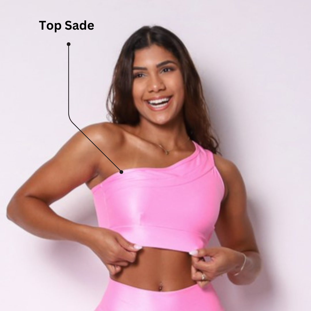 Leggings V-Waist + Top Sade (Candy Pink)