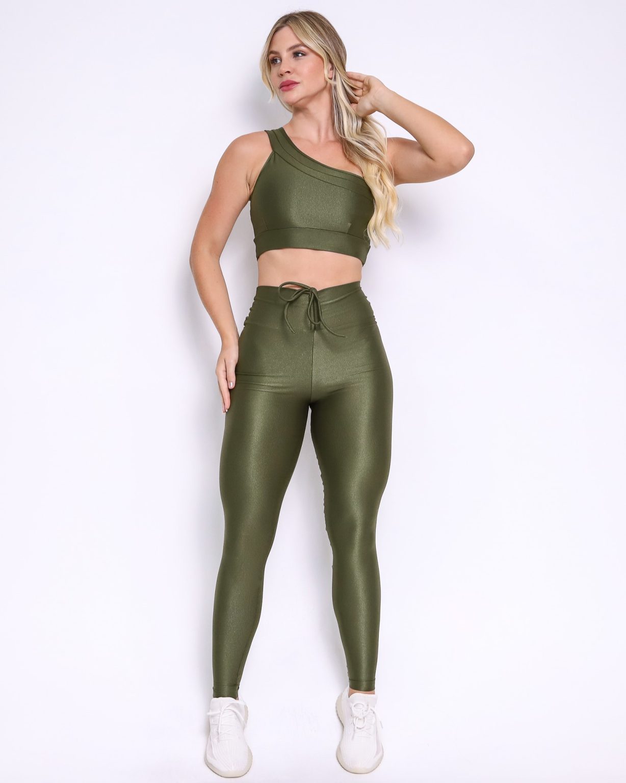 Leggings Scrunch + Top Sade (Seaweed Green)