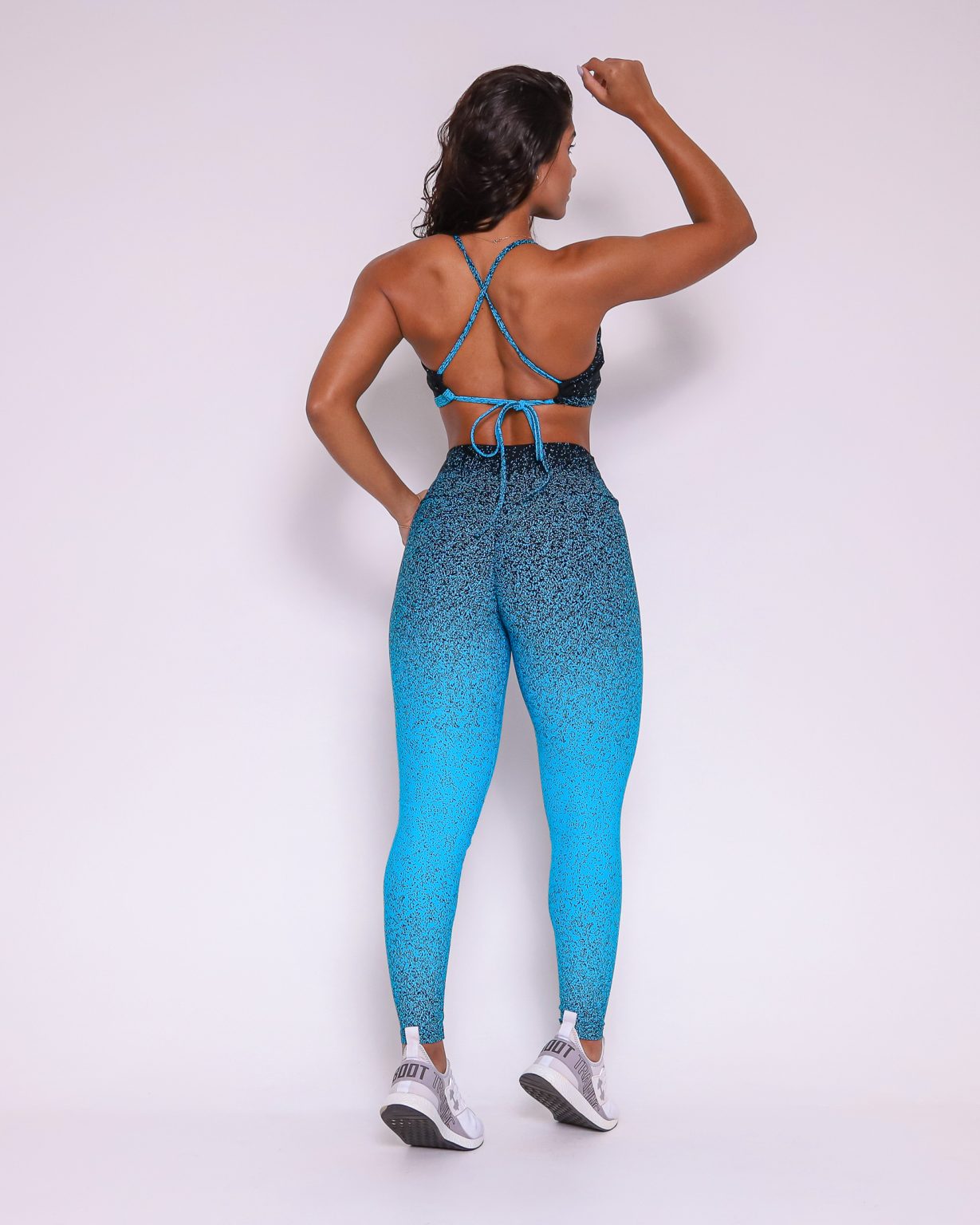 Leggings Scrunch + Top Ayo (Blue Sky)