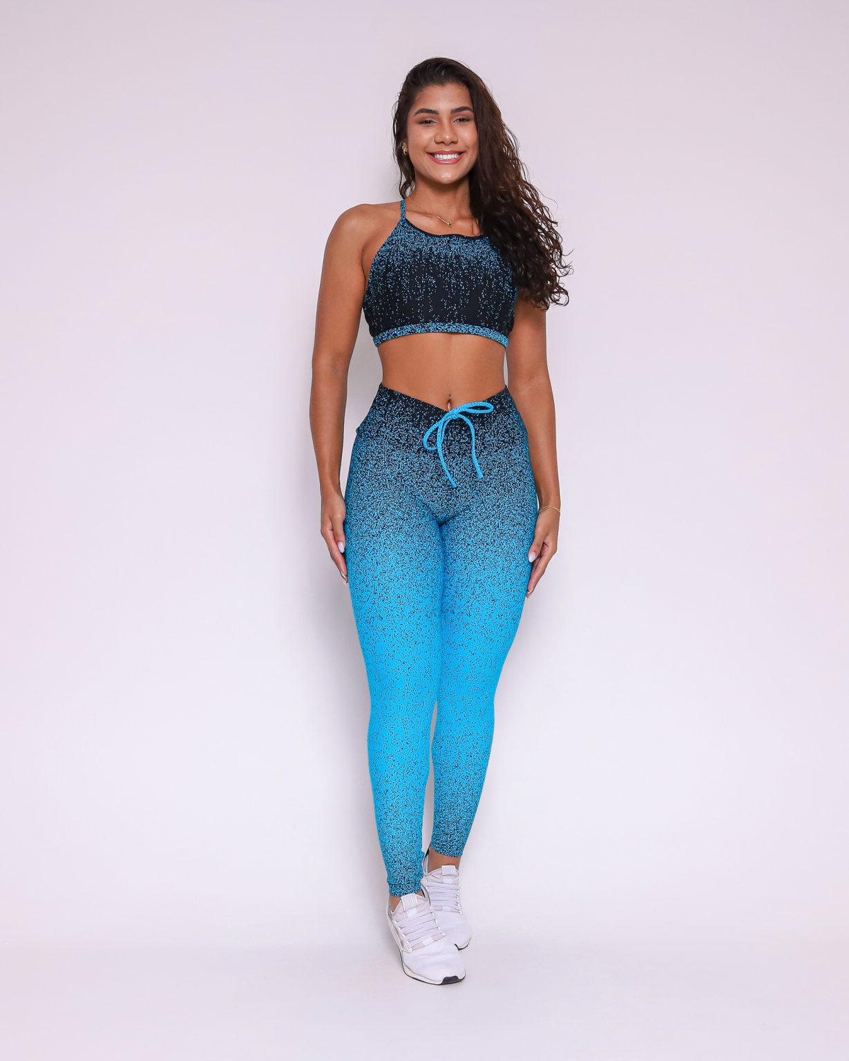 Leggings Scrunch + Top Ayo (Blue Sky)