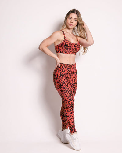 Leggings Scrunch + Top Yemi (Brick Red)