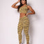 Leggings Scrunch + Top of choice (Gold Zebra)