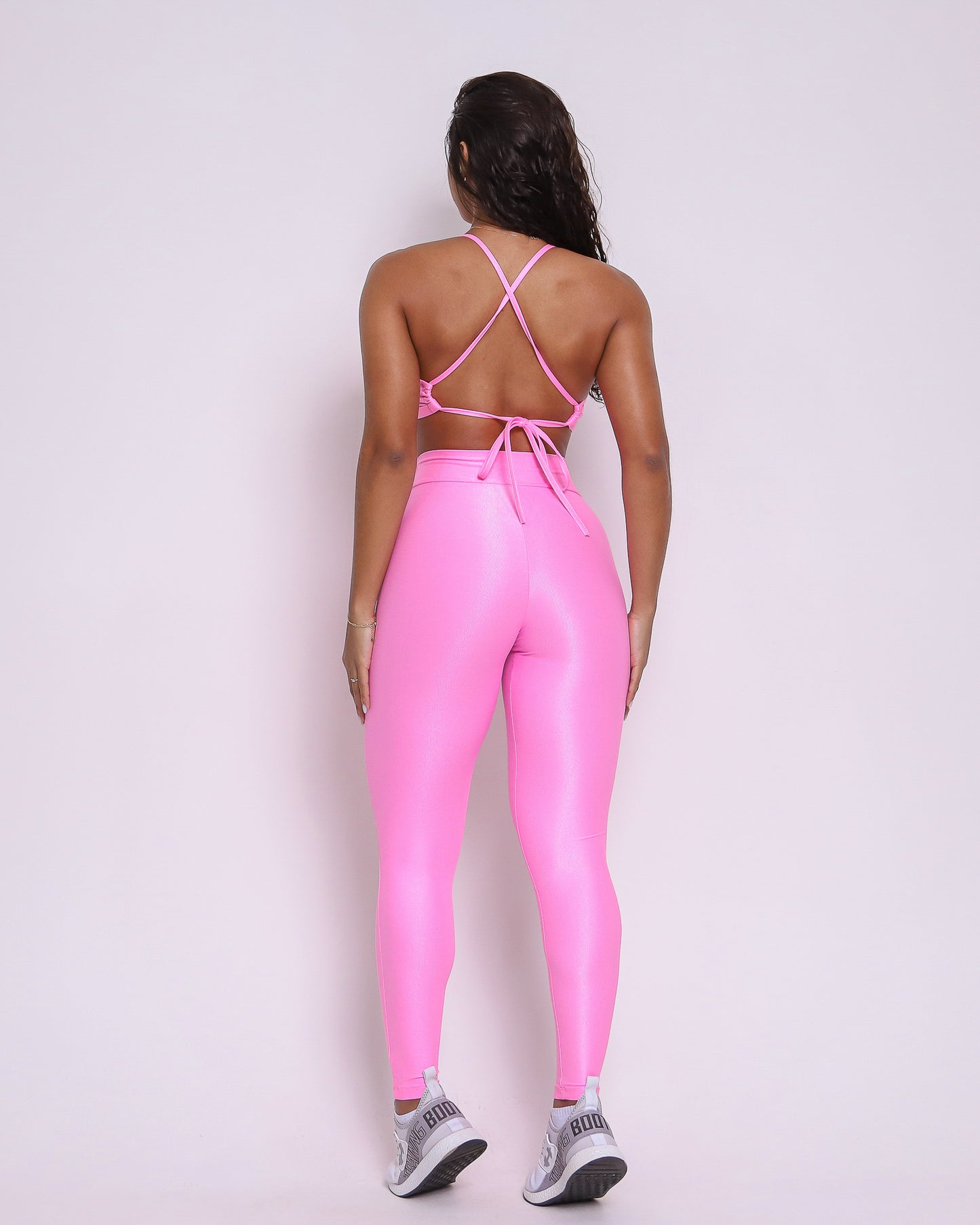 Leggings V-Waist + Top Sade (Candy Pink)